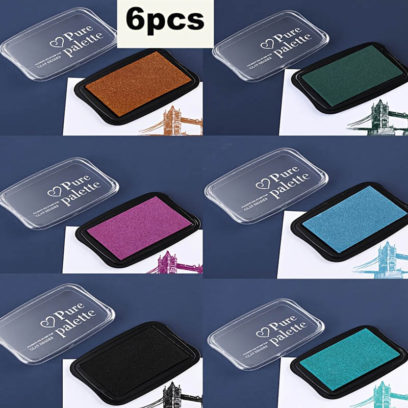 6 pieces - Retro solid color s - đánh giá và giá Rubber Stamp Blank