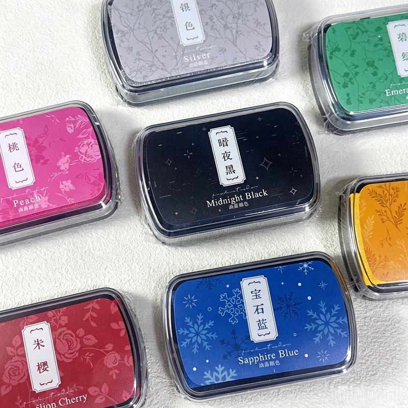 1pc Oil-Based Ink Pad, Colorfu - đánh giá và giá Rubber Stamp Blank