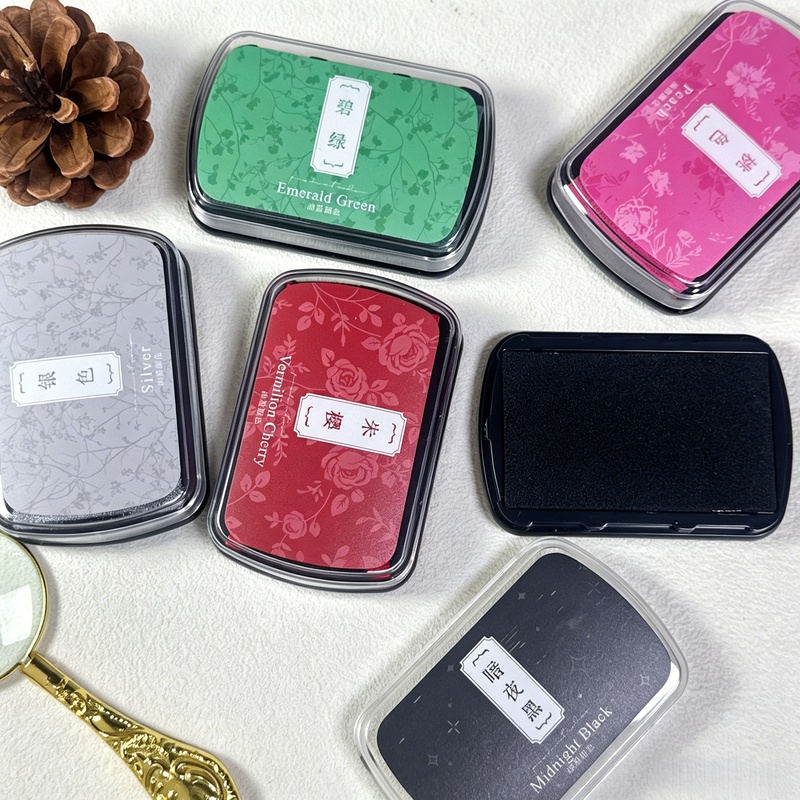 1pc Oil-Based Ink Pad, Colorfu - đánh giá và giá Rubber Stamp Blank