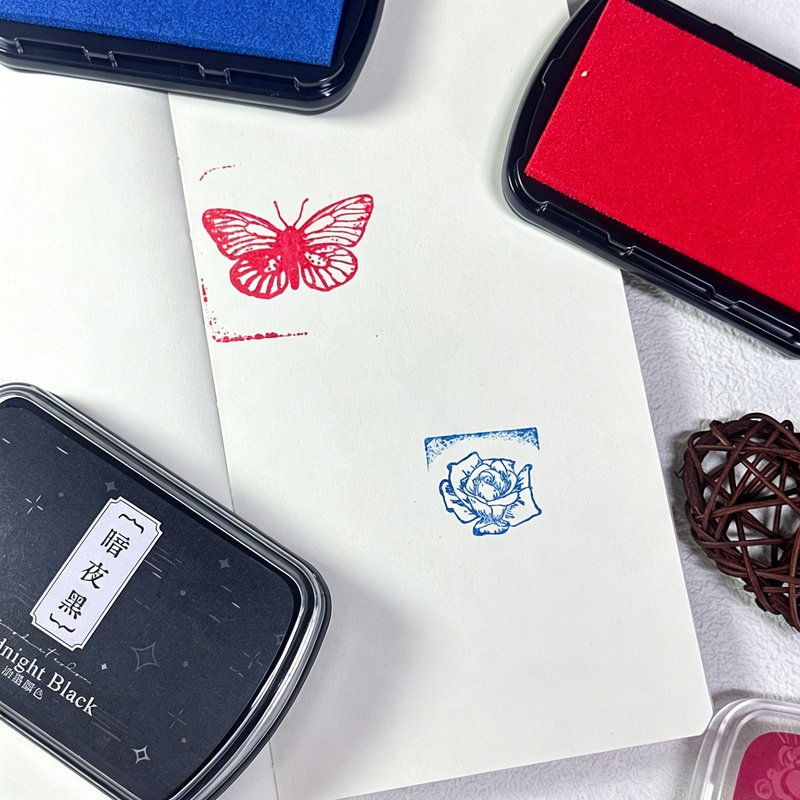 1pc Oil-Based Ink Pad, Colorfu - đánh giá và giá Rubber Stamp Blank