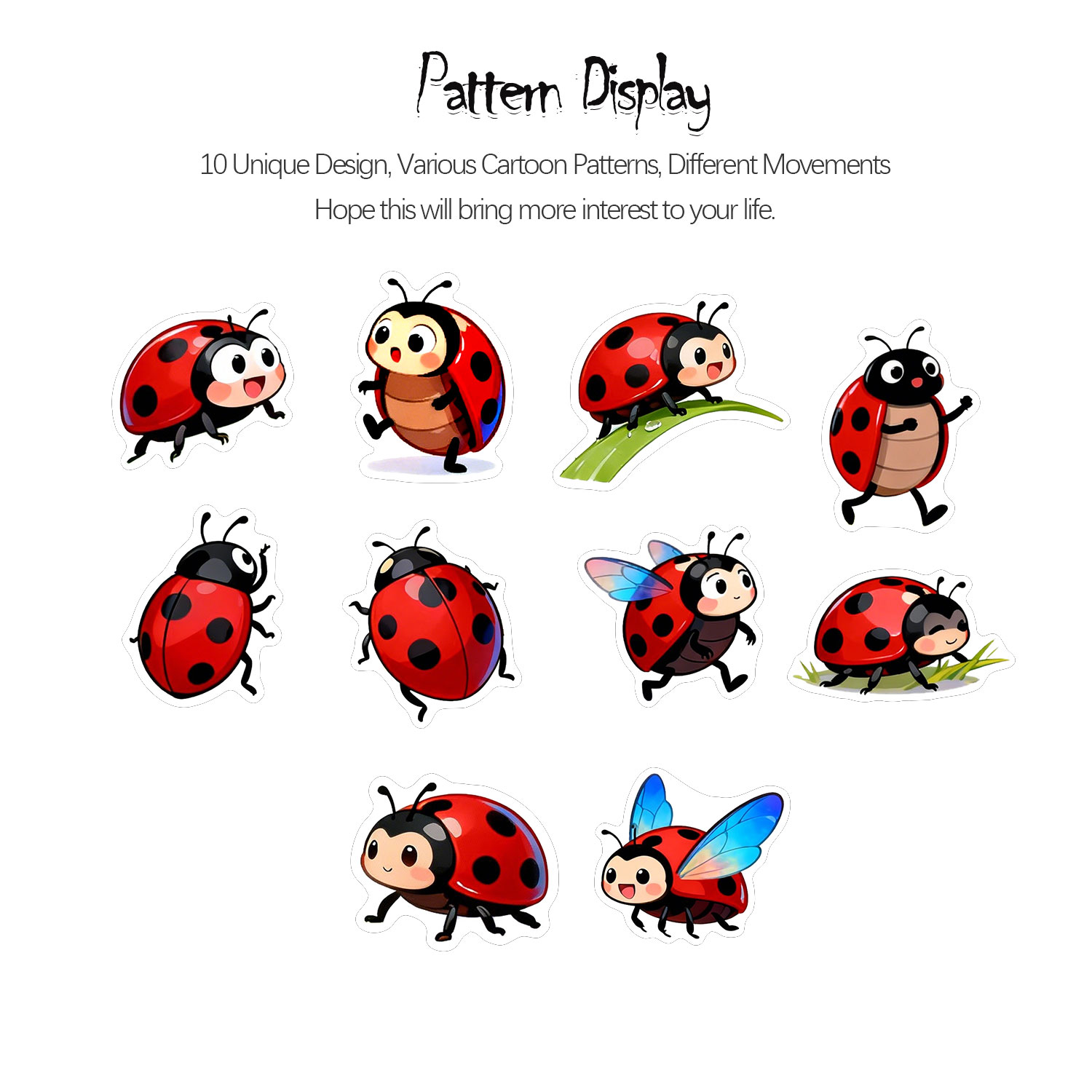 1Roll(500Pcs)10 Irregular Cart - đánh giá và giá Art Craft Ladybug