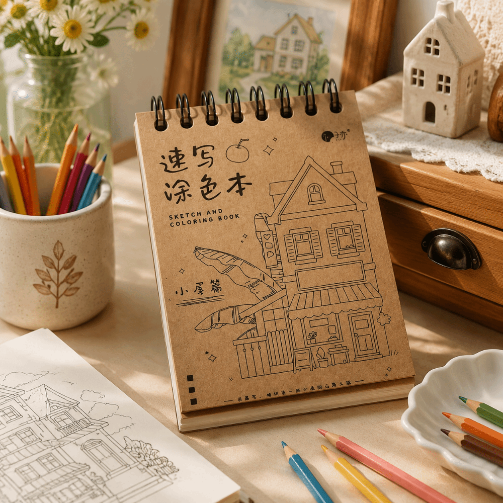 Tracing Line Vintage Coloring  - đánh giá và giá Art Craft Notebook