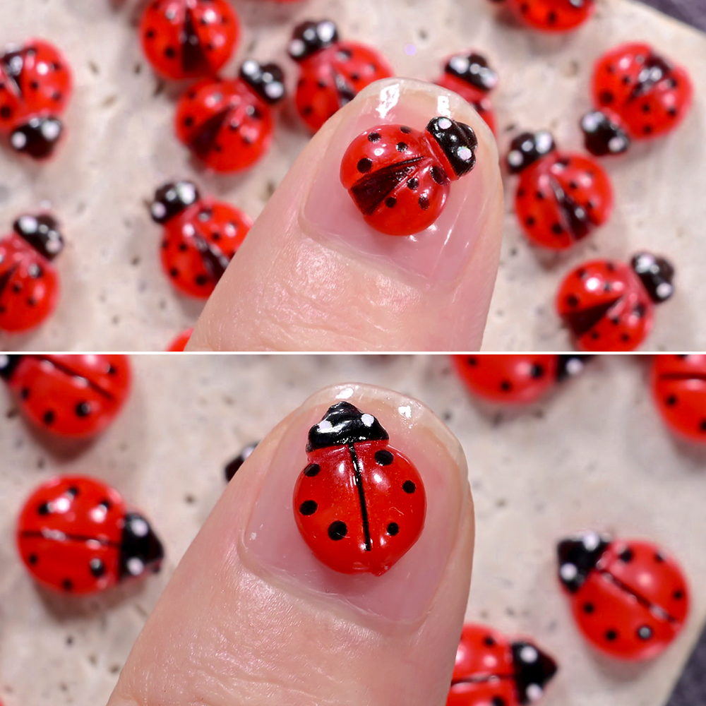 50Pcs Resin Cartoon Ladybug Na - đánh giá và giá Art Craft Ladybug