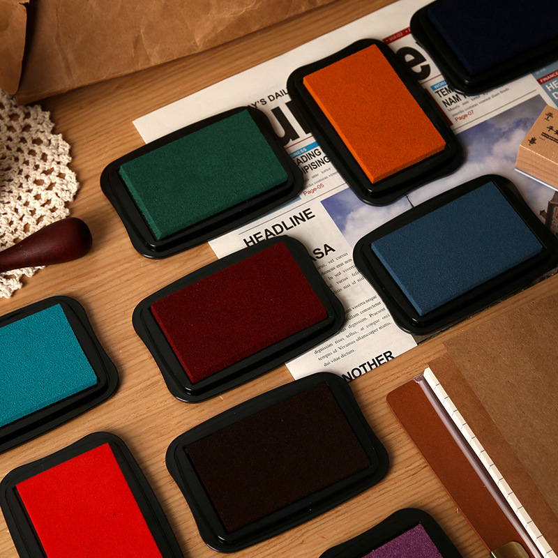 12 Colors Vintage Solid Color  - đánh giá và giá Rubber Stamp Blank