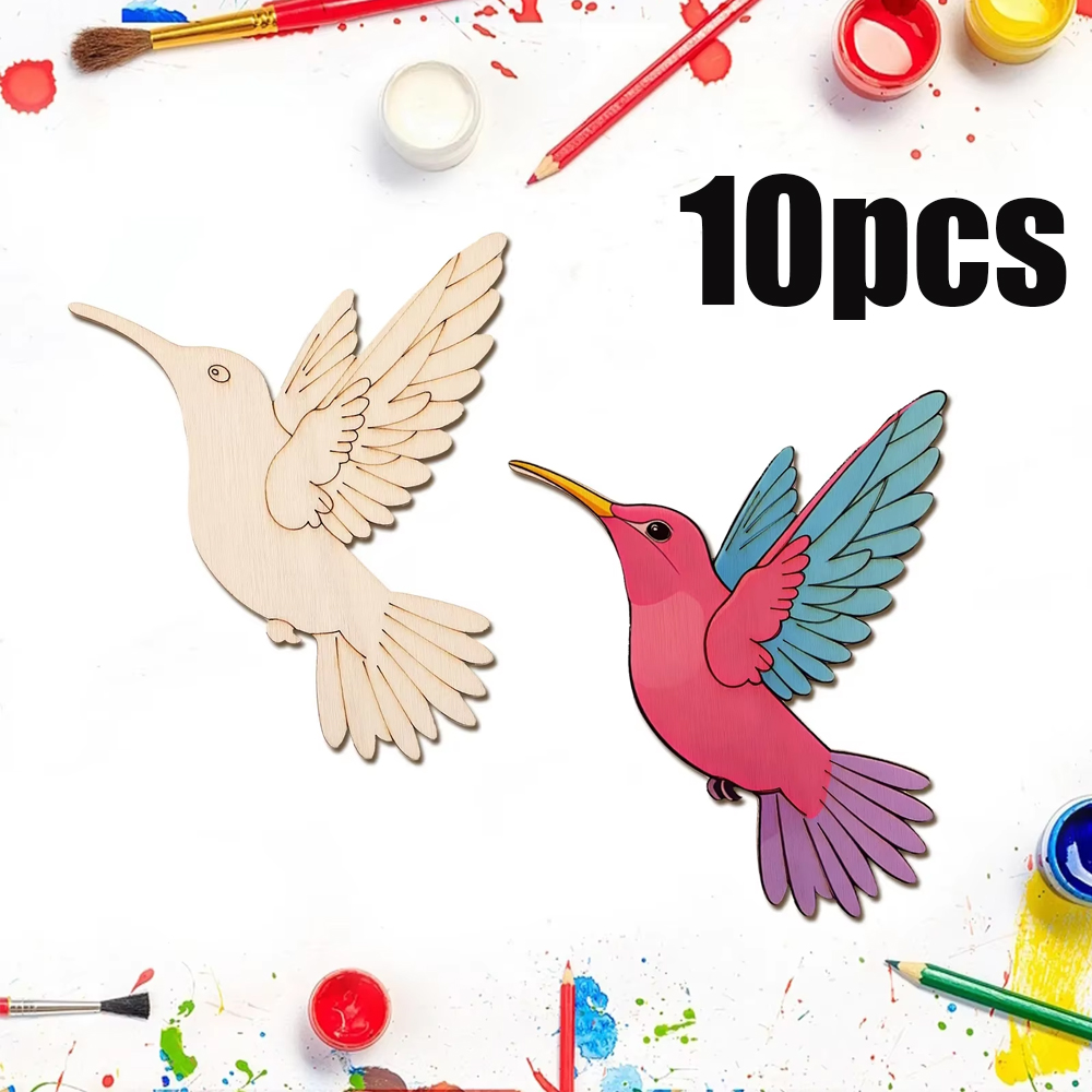 10pcs Unfinished Wood Animal B - đánh giá và giá Art Craft Decoration