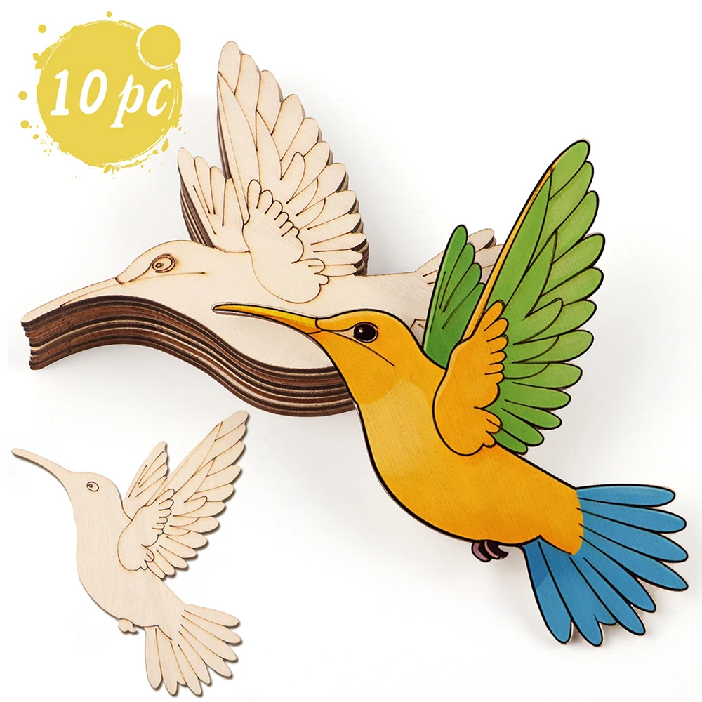 10pcs Unfinished Wood Animal B - đánh giá và giá Art Craft Decoration