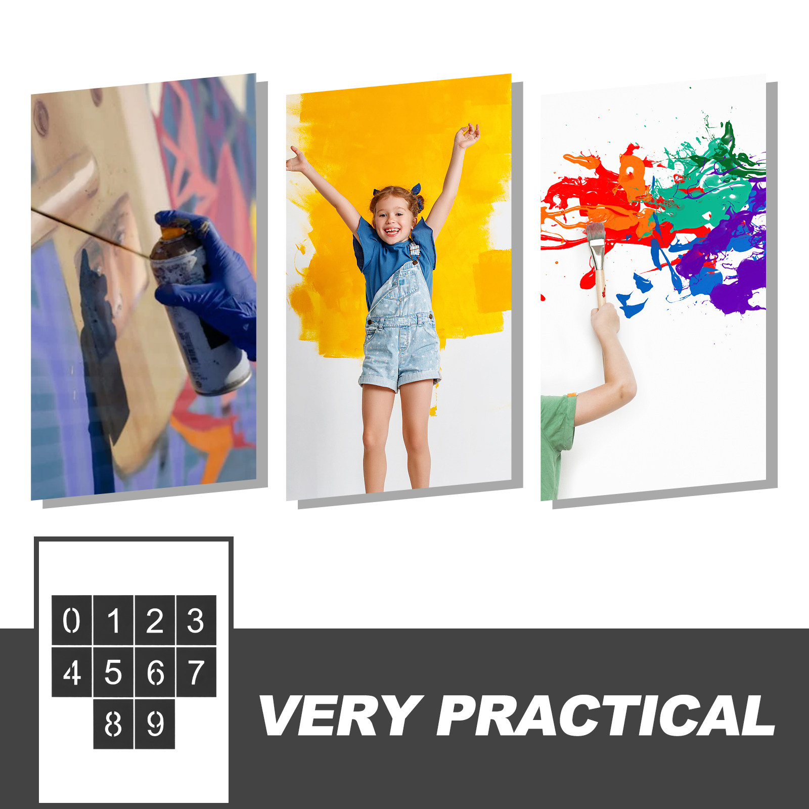 10Pcs Number Painting Stencils - đánh giá và giá Art And Craft Numbers