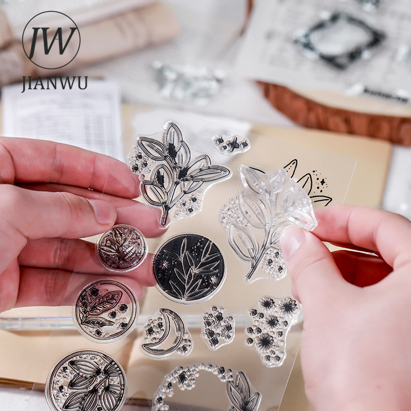 JIANWU Minimalist Black White  - đánh giá và giá Rubber Stamp Blank