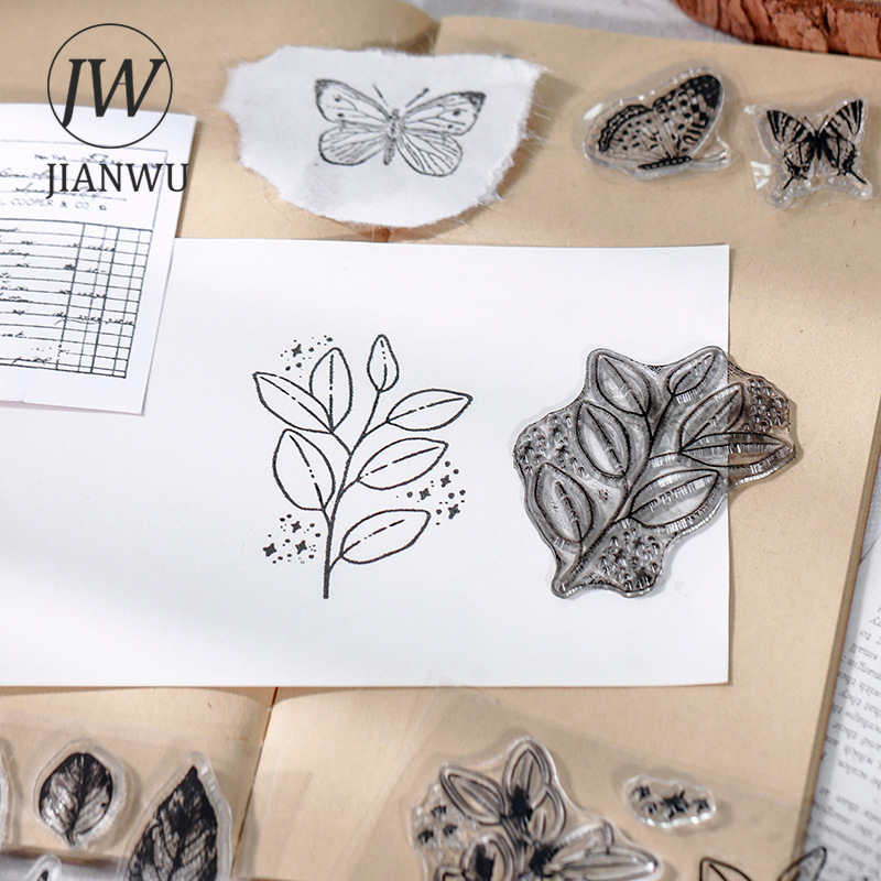 JIANWU Minimalist Black White  - đánh giá và giá Rubber Stamp Blank