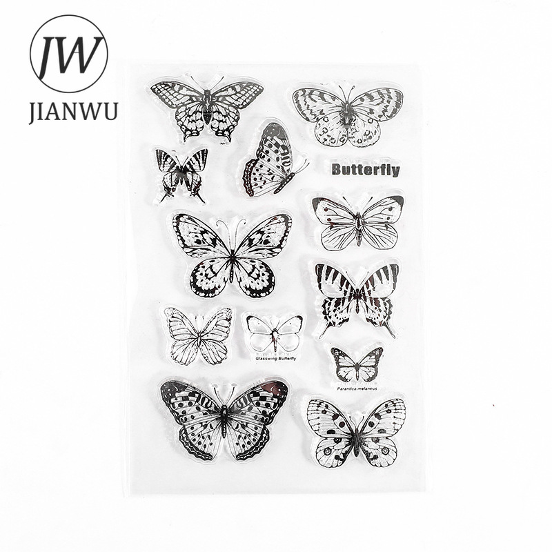 JIANWU Minimalist Black White  - đánh giá và giá Rubber Stamp Blank