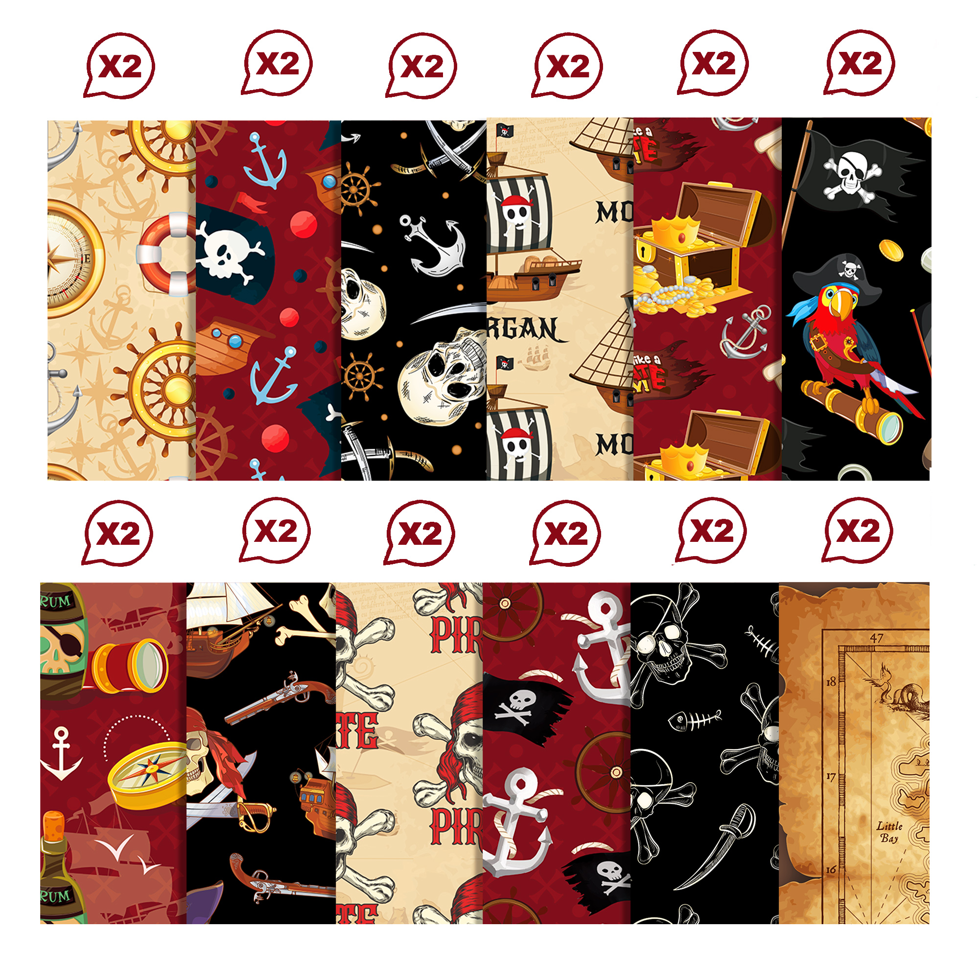 24pcs European Pirate Theme DI - đánh giá và giá Art Craft Background