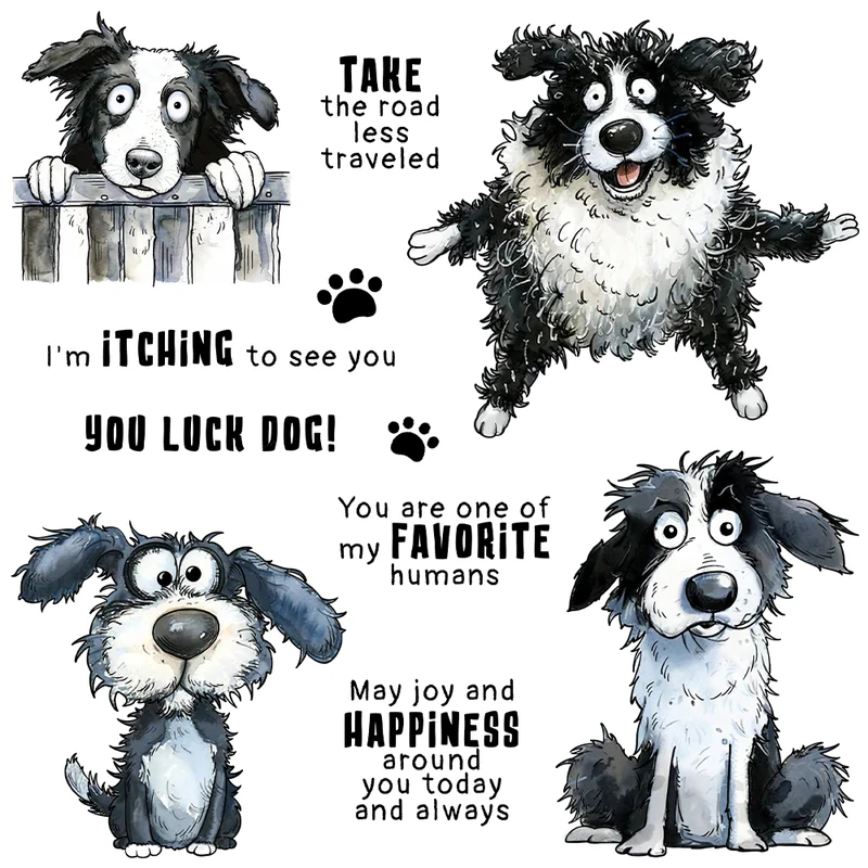Paws And Funny Pet Dogs Cuttin - đánh giá và giá Rubber Stamp Blank