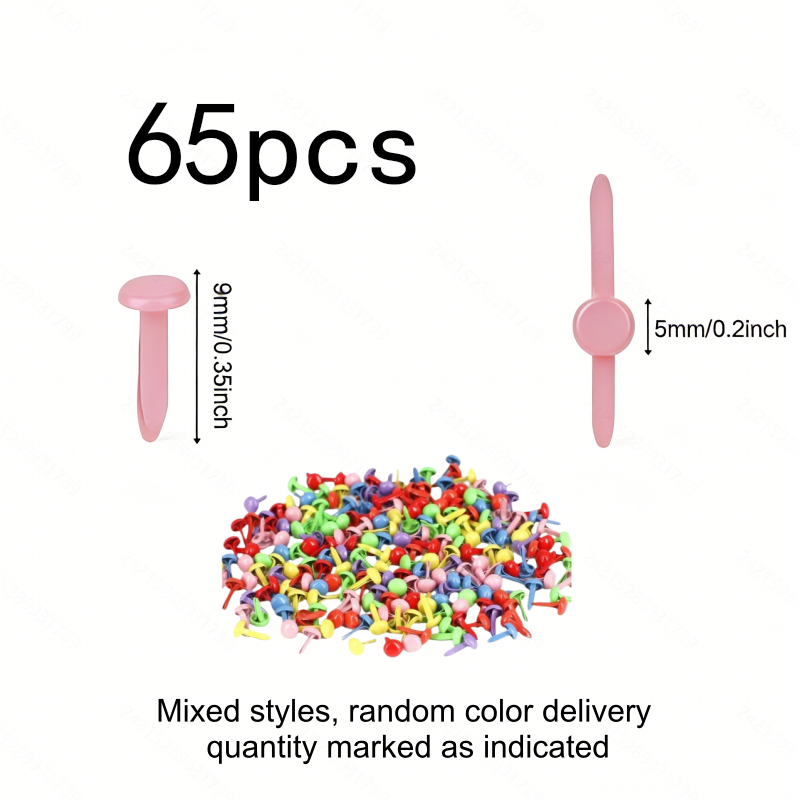 65pcs Colorful Split-Pin Brads - đánh giá và giá Art Craft Furniture