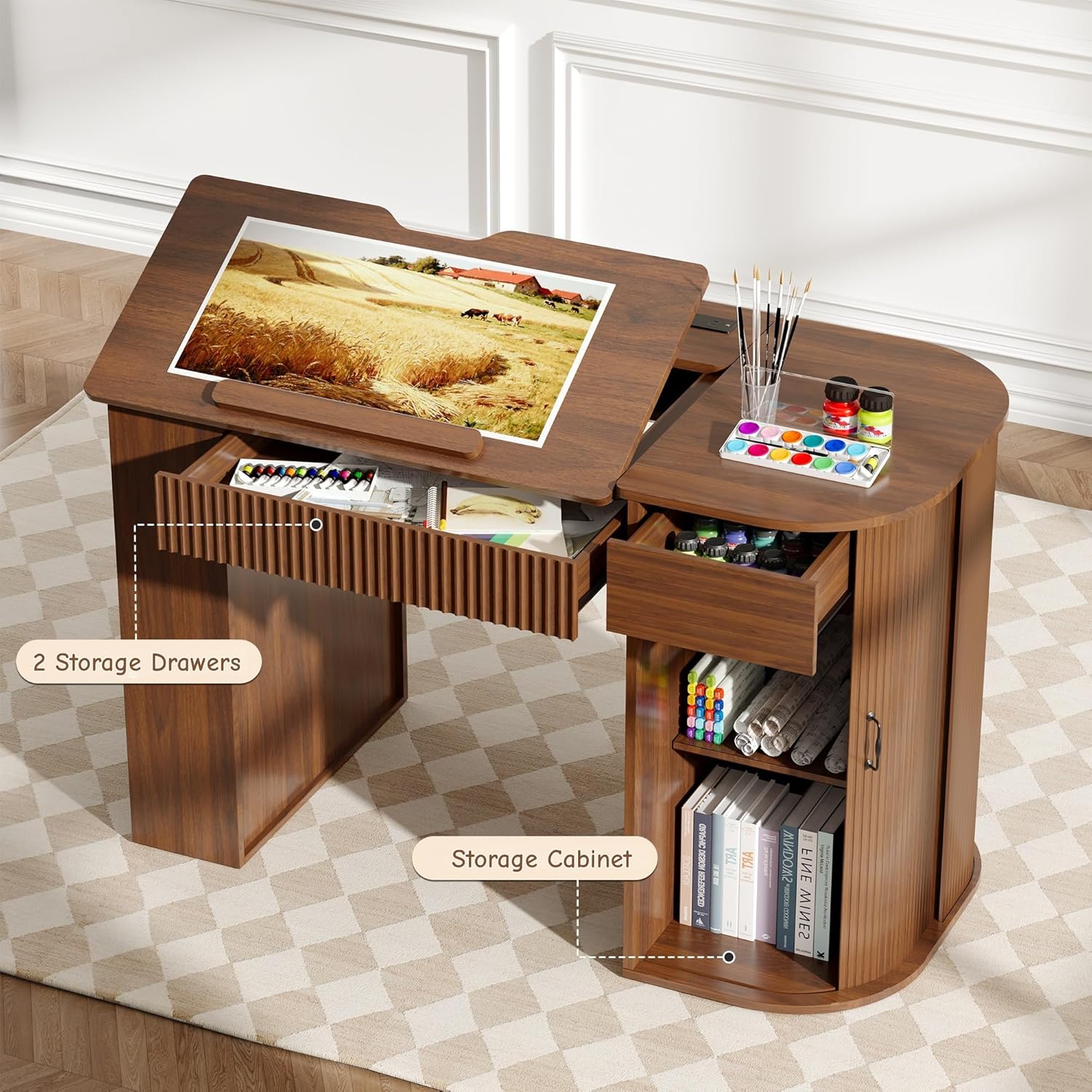 Drafting Table with Storage Ca - đánh giá và giá Art & Craft Paper Ideas For Kids