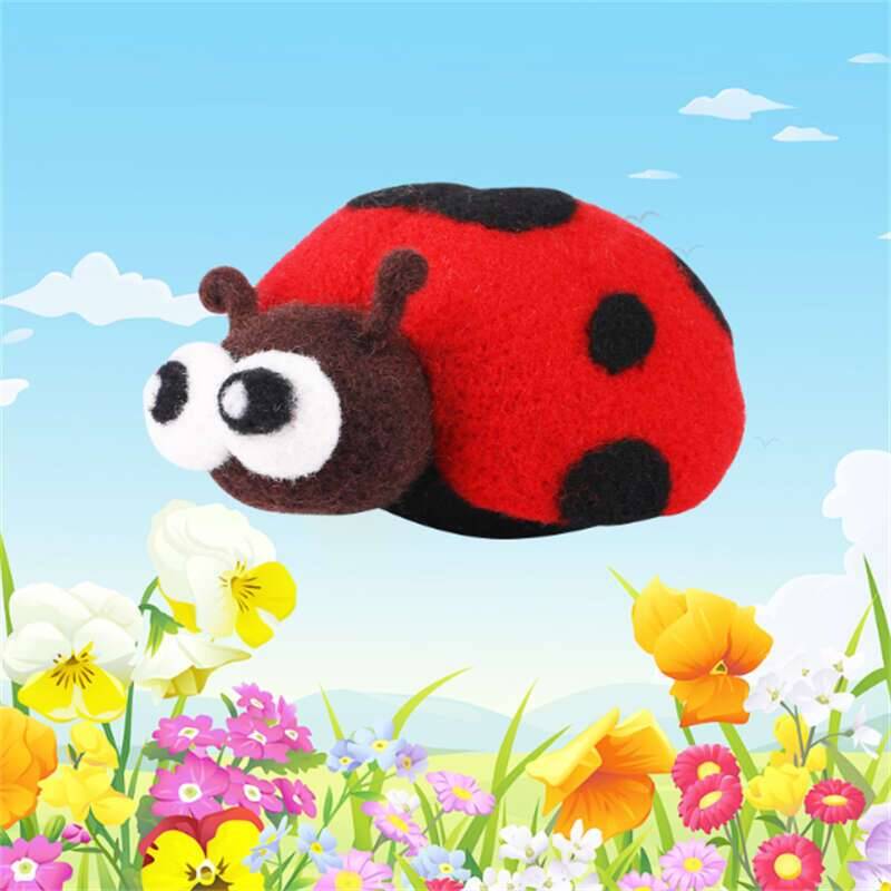 Wool Felt Doll Ladybug Animals - đánh giá và giá Art Craft Ladybug