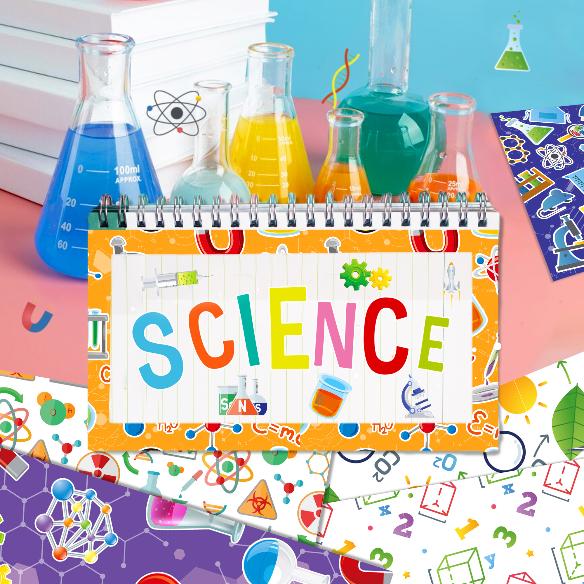 24pcs Science Scientist Scrapb - đánh giá và giá Art Craft Background
