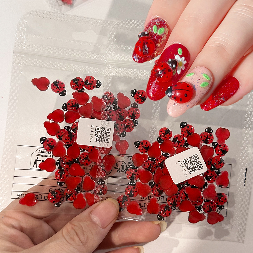 50Pcs Resin Cartoon Ladybug Na - đánh giá và giá Art Craft Ladybug