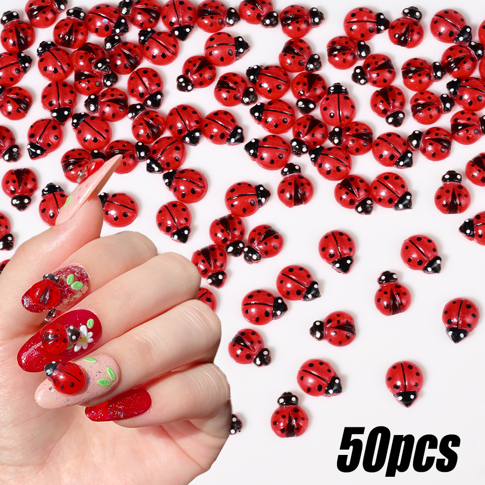 50Pcs Resin Cartoon Ladybug Na - đánh giá và giá Art Craft Ladybug