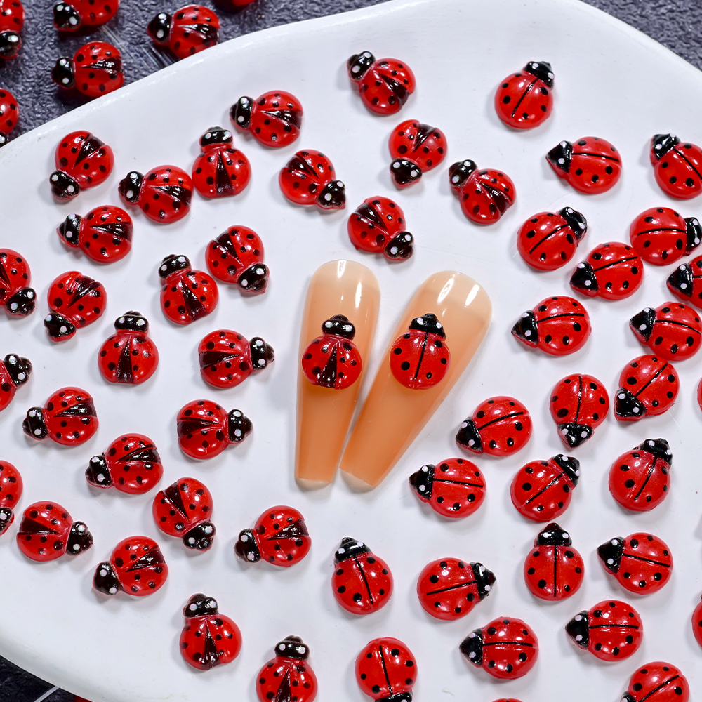 50Pcs Resin Cartoon Ladybug Na - đánh giá và giá Art Craft Ladybug