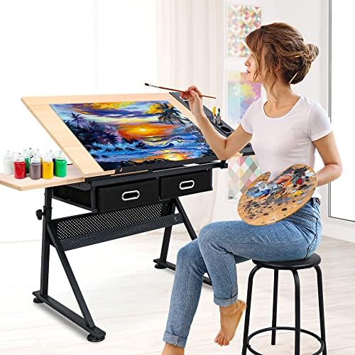 Adjustable Height Drafting Des - đánh giá và giá Art & Craft Paper Ideas For Kids