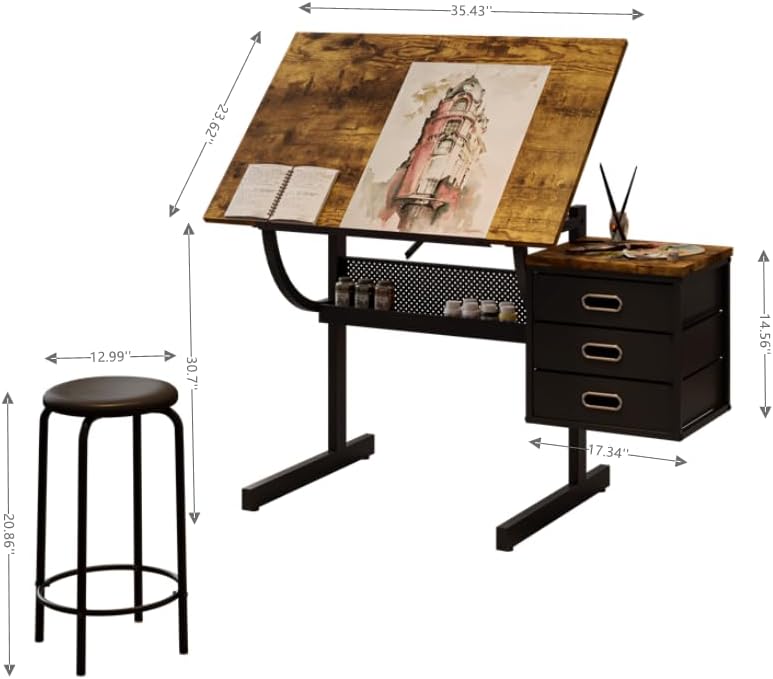 Adjustable Art Desk with Stora - đánh giá và giá Art & Craft Paper Ideas For Kids