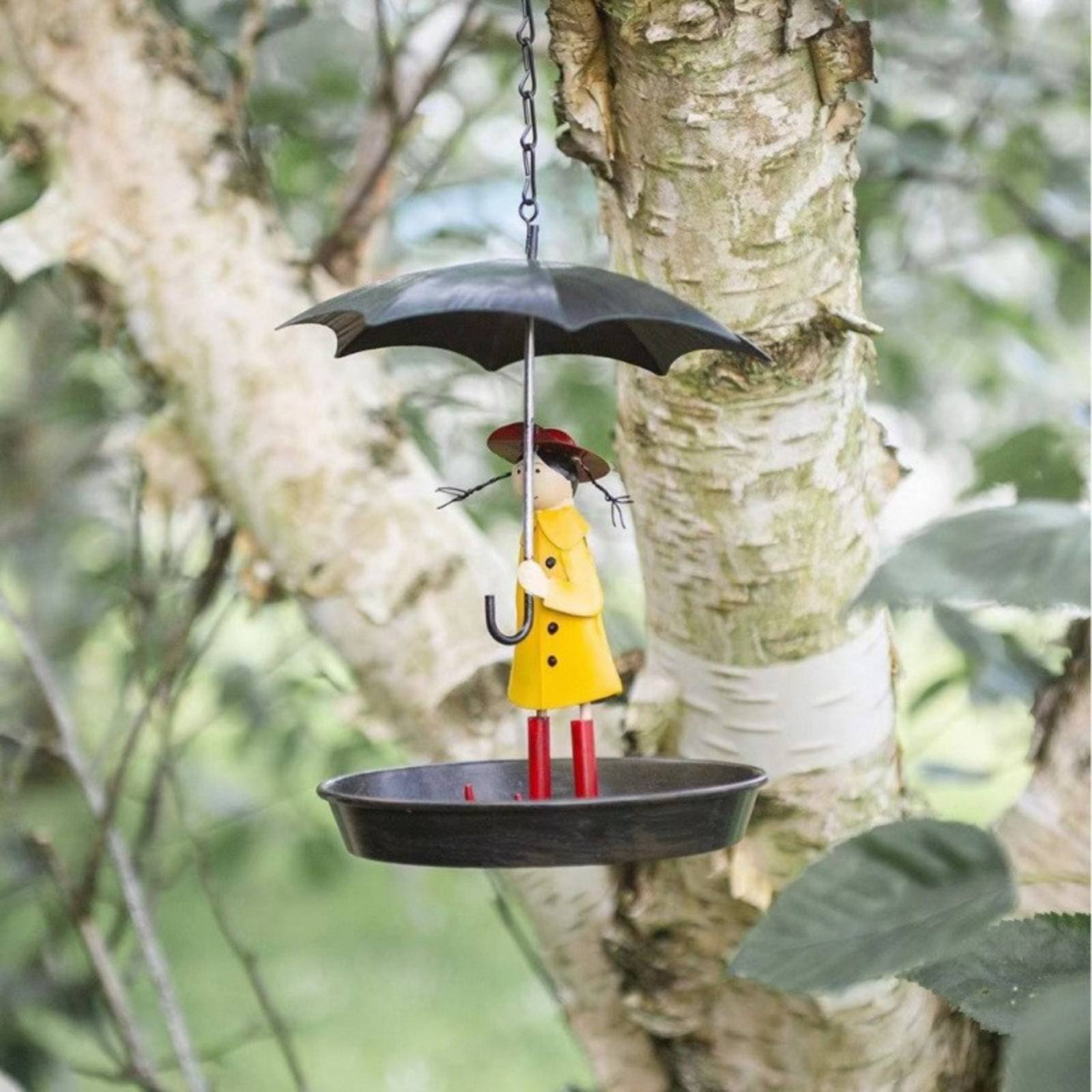 Girl with Umbrella Bird Feeder - đánh giá và giá Art Craft Decoration
