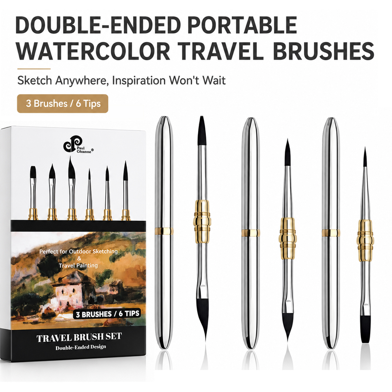 3Pcs Dual-Ended Art Paint Brus - đánh giá và giá Gouache Paint Set