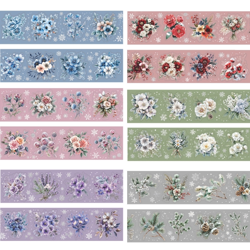 D5BB Flower Pattern Sticker Wa - đánh giá và giá Art Craft Notebook