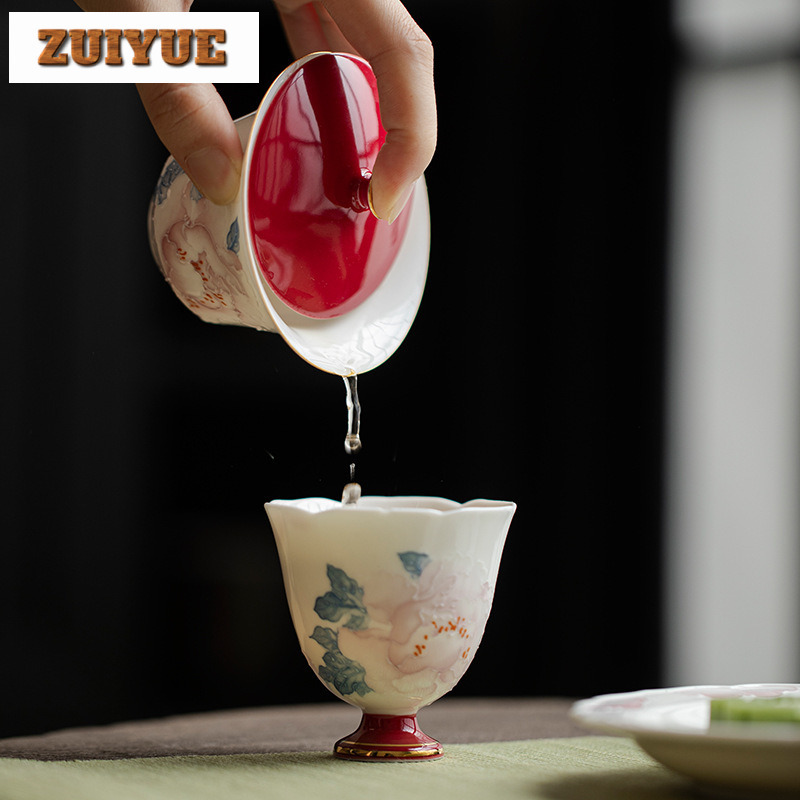 100ml Hand Drawn Peony Gaiwan  - đánh giá và giá Art And Craft Exclusives