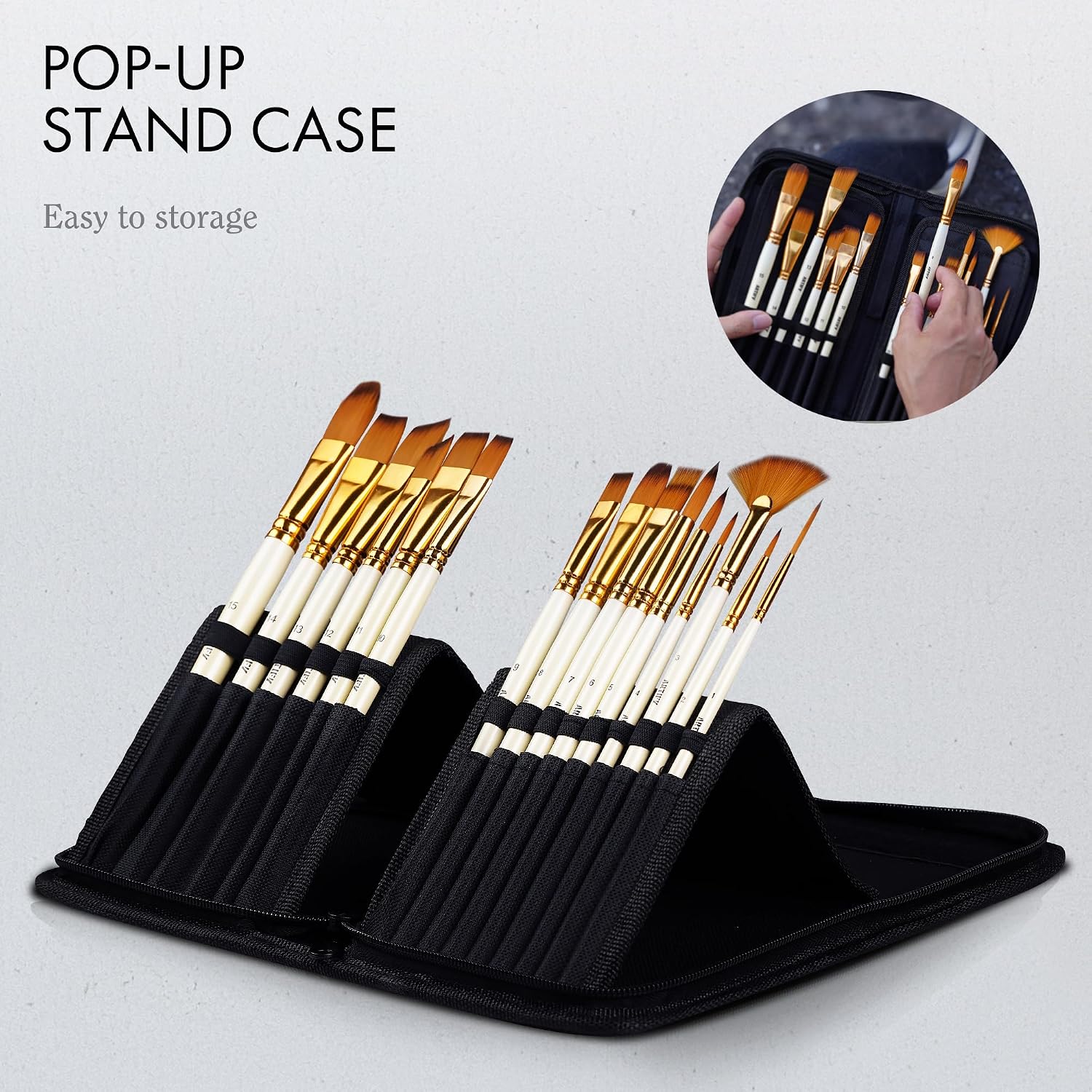 15 Professional Paint Brushes  - đánh giá và giá Gouache Paint Set