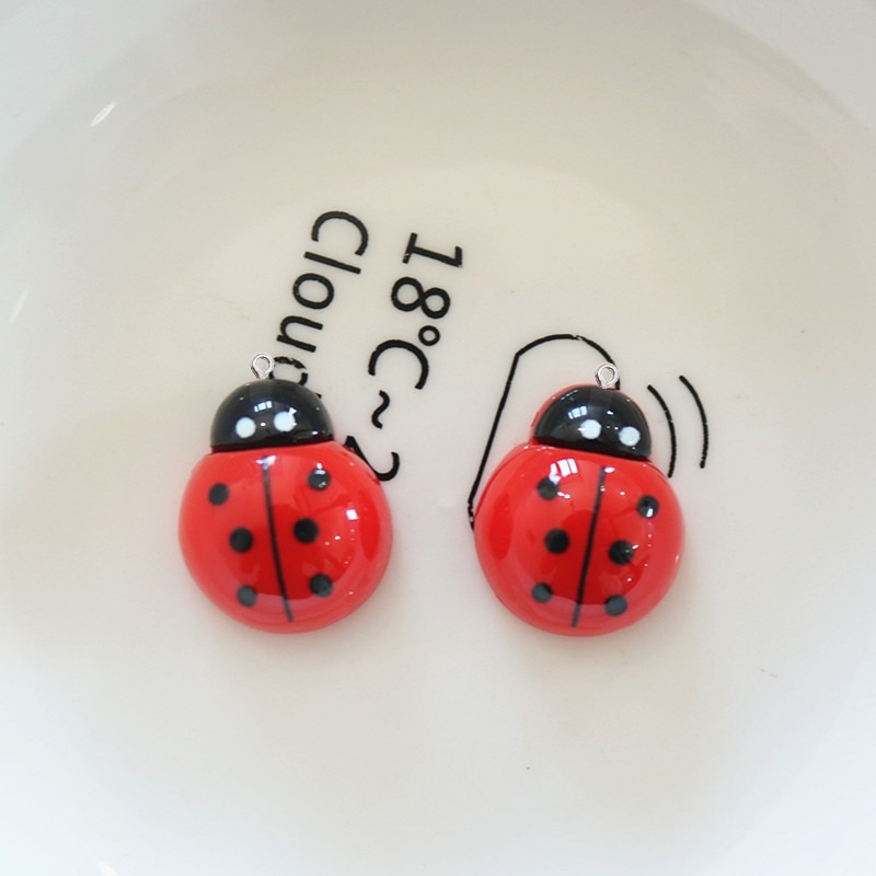 10Pcs Shiny Ladybug Flat Back  - đánh giá và giá Art Craft Ladybug