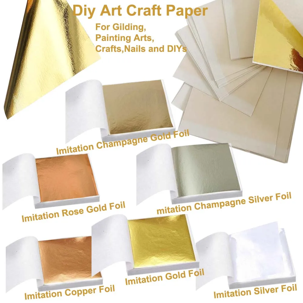 100Pc Colored Golds Leaf Sheet - đánh giá và giá Art Craft Furniture