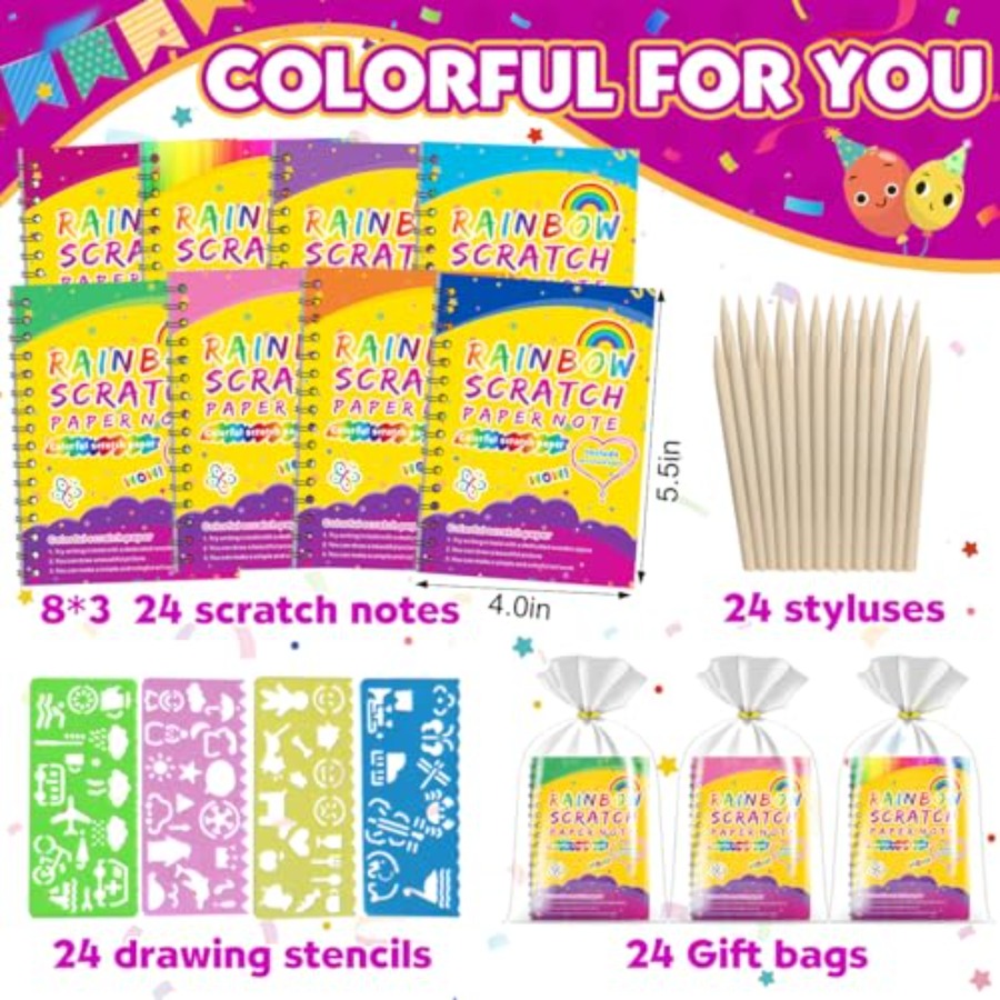 Party Favors for 4-8-12: 24 Pa - đánh giá và giá Art Craft Notebook
